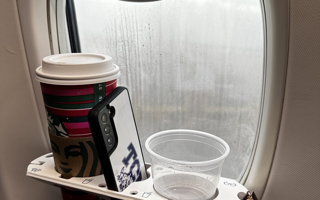 Bevledge airplane window organizer